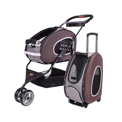 PawPorta 4-in-1 Foldable Pet Stroller – The Stylish Ride for Pets on the Go